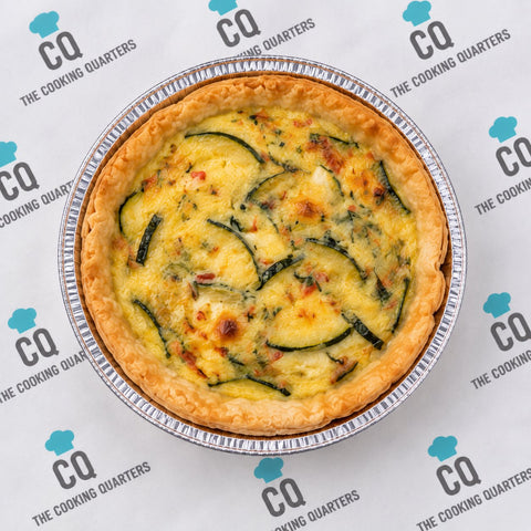 Mini Quiche de zucchini recién horneada – Individual